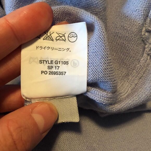 J. Crew 100%‎ Merino Wool Sweater in Faded Peri Blue | Soft Tie-Side Knit - Picture 5 of 11